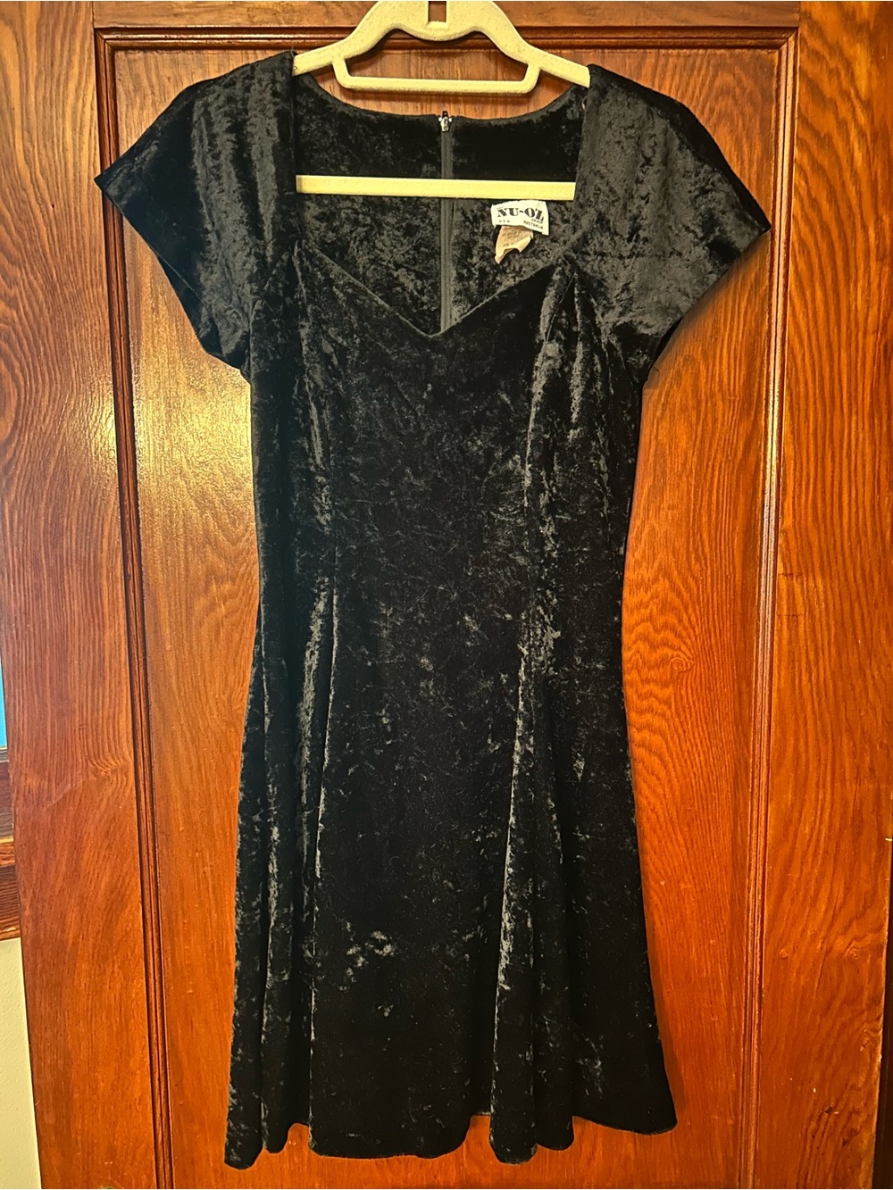 90's Vintage Nu-Oz Velvet Fit to Flare Gothic Fairy Mini Dress Black 5/6 XS